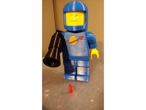 gigante minifig megafono blaster costruzione di giocattoli l'astronauta classico lego pistole minifigure skimbal snap-insieme spazio star wars 3d print model - Mito3D