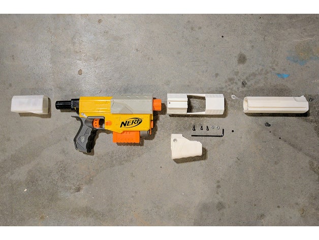 nerf recon pump action mod sport & outdoors 3D print model - Mito3D