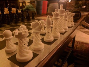 chess complete scad set openscad 3d print model - Mito3D