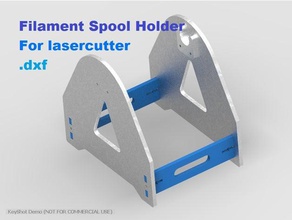 filamento de spool titular diy lasercut 3d print model - Mito3D
