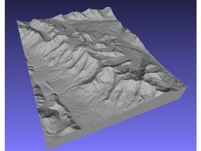 amne machin learning 3d map geodesy geography raised relief topography 3d print model - Mito3D