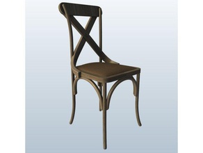 x-geri sandalye model mobilya dollhouse 3d print model - Mito3D
