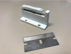 filament cutter 175mm - standard us razor blade size 3d printer accessories holder 3d print model - Mito3D