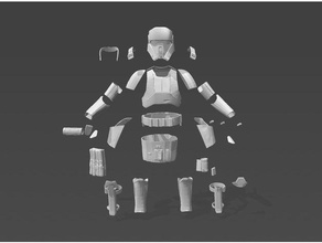 costa trooper traje de armadura 6 pies La impresión en 3d 3d print model - Mito3D