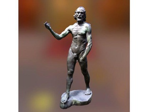 viejo hombre caminando exploraciones & réplicas La impresión en 3d Escaneo de latón el patrimonio cultural edad escandinavo escultura caminar 3d print model - Mito3D