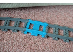 lego yarısı düz yol oyuncaklar ve oyunlar tren parça yolu 3d print model - Mito3D