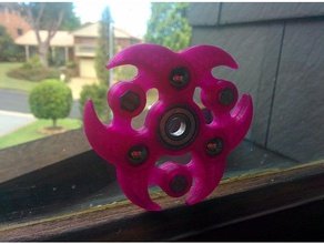 bio-hazard trispinner brinquedos & games rolamento biohazard fidget giratório spinner 3d print model - Mito3D