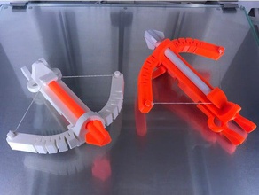 ballesta imprimir lugar juguetes mecánicos totalmente imprimible la diversión funcional divertido arma de fuego mini una sola pieza impreso juguete los 3d print model - Mito3D