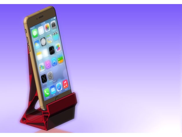 simples smartphone titular lite telefone celular a apple o iphone da fem galaxy prático handyhalterung 5 6 stand arquibancadas leicht leve natureza orgânica formato orgânico de suporte do raiz samsung s5 s6 árvore 3D print model - Mito3D