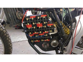 20 hücre 18650 pack elektrik projeleri Otomotiv pil tutucu elektrikli bisiklet 3d print model - Mito3D