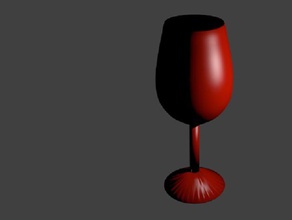 una copa de vino cocina y comedor la 3d print model - Mito3D