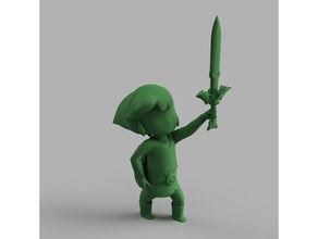 toon link llegar maestro de la espada leyenda zelda wind waker las esculturas hd 3d print model - Mito3D