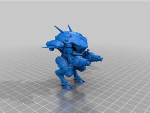 dva meka modello di robot figura le figure overwatch 3d print model - Mito3D