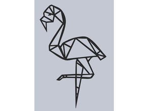 flamingo hayvanlar 2d kuş büyük kuşlar pembe yabani 3d print model - Mito3D