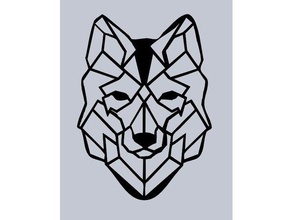 wolf animals 2d dog wild 3d print model - Mito3D