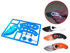 mini folding knife assembly kit Bau-Spielzeug Montage cutter keychain Messer der Miniatur Taschenmesser - Spielzeug 3d print model - Mito3D