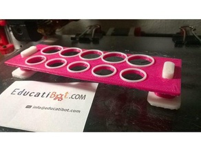 portapintalabios - lipstick holder 3d printing tray pintalabios 3d print model - Mito3D