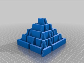 my customized pyramidal staircase maze toys & games 3d print model - Mito3D