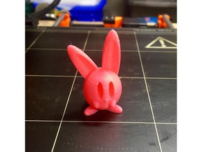 pequeño conejo color rosa a los animales bunny 3d print model - Mito3D