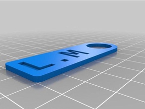 my customized simple key tag organization 3d print model - Mito3D