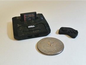 mini sega genesis gen 2 jouets & jeux mignon de jeu geek la genèse miniature rétro 3d print model - Mito3D