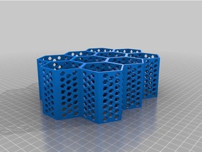 cable hive organization holder management honeycomb 3d print model - Mito3D