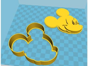 souris en des cookies cutter cuisine et salle à manger 3d print model - Mito3D