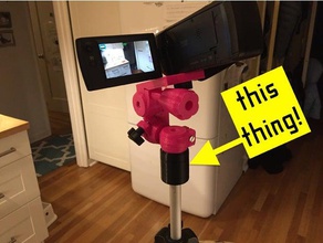 personalizador de base pedaço rukey v 2 cabeça do tripé câmera fotografia 3d print model - Mito3D