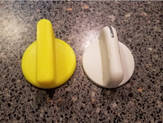 kitchenaid Herd knob Ersatz-Teile - Knopf Ofen Backofen-regler Ersatz-Teil Herd-regler xyz davinci 3D print model - Mito3D