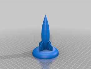 classic rocket led stand fit fabrikator mini 3d buildings & structures freecad made rakete turnigy 3d print model - Mito3D