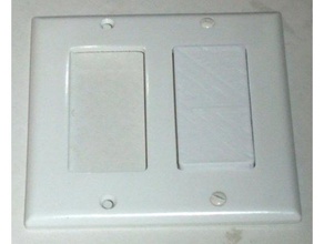decoração em branco peças de substituição decora decorador interruptor luz da tampa a placa parede 3d print model - Mito3D