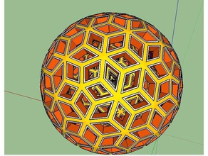 hexagonal sphere art sculpture 3d print model - Mito3D