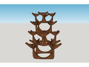 wacky tree fractal wtfractal art 3d jewelry holder 3d print model - Mito3D
