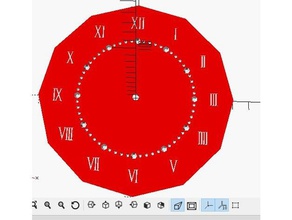 romano reloj v7 - openscad los gadgets números romanos 3d print model - Mito3D