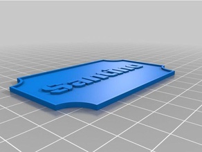 santino personalizado de la placa identificación decoración 3d print model - Mito3D