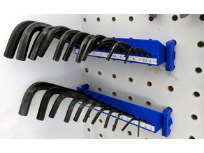 pegboard allen wrench hex key holder organization 3d print model - Mito3D