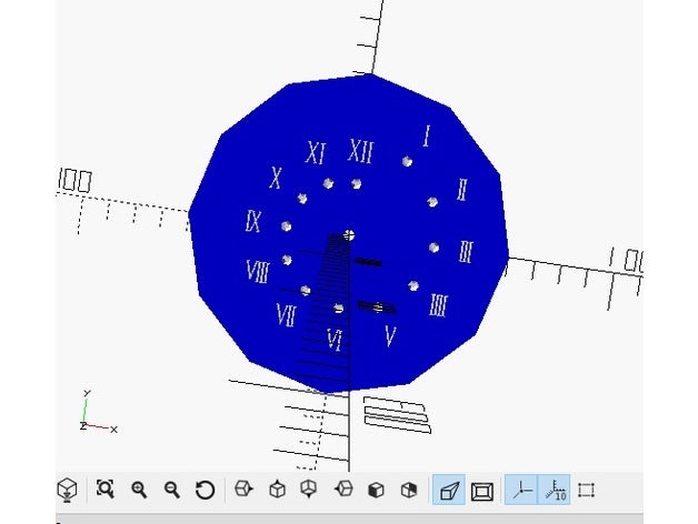 doctor style clock face v8 - openscad parts dr openforge 3D print model - Mito3D