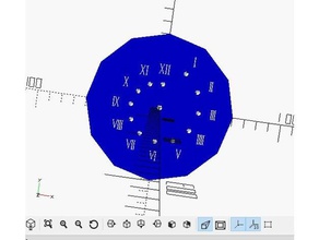 doctor style clock face v8 - openscad parts dr openforge 3d print model - Mito3D