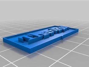thanks label funky h2 outdoor & garden customized 3d print model - Mito3D