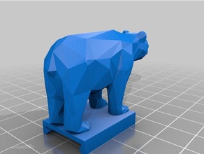 fétiche de l'ours native american flute les signes et logos ours animal figure la flûte 3d print model - Mito3D