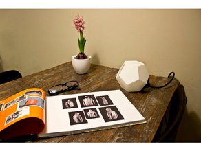 dodecaedro luce arredamento la lampada di illuminazione da tavolo 3d print model - Mito3D