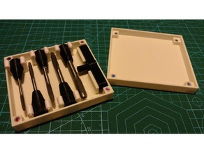 toccare trapano maniglia adattatore + box utensili a mano 3d print model - Mito3D