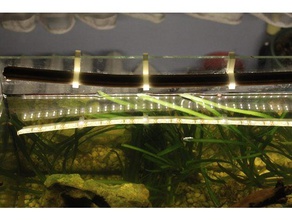fish tank light strip holder pets aquarium fishtank 3d print model - Mito3D