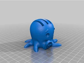 cute octo - compact flash card holder toys & games octopus 3d print model - Mito3D
