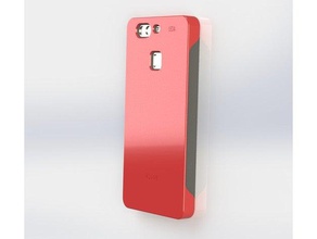 huawei p9 caso 2 partes el teléfono móvil del iphone de goma 3d print model - Mito3D