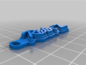 ridin z facebook llavero llaveros personalizado 3d print model - Mito3D