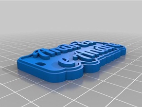 andr e keychains customized 3d print model - Mito3D