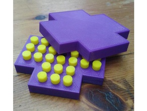 peg solitaire lid games 3d print model - Mito3D