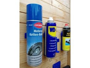 spraycan holder 3d printing can organizer spray wd40 3d print model - Mito3D