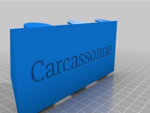 3x2 tilebox kapak carcassonne oyuncak & oyun aksesuarları özelleştirilmiş 3d print model - Mito3D